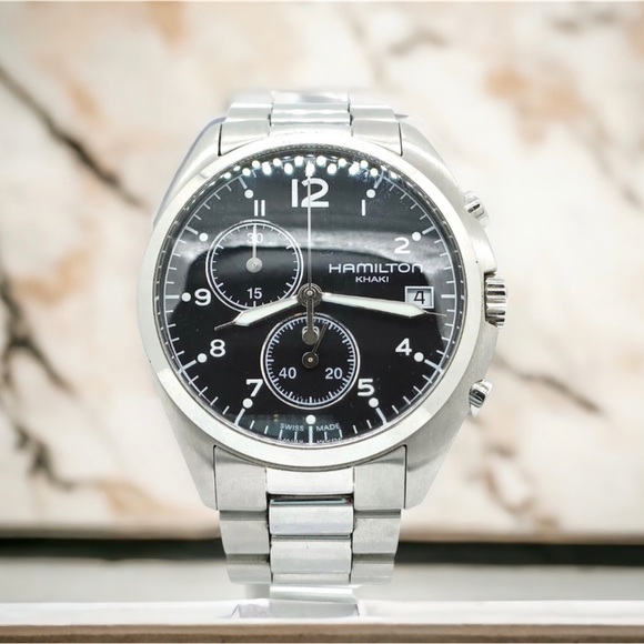 Hamilton Watch Khaki 41mm Unisex Black X Silver - Picture 3 of 16